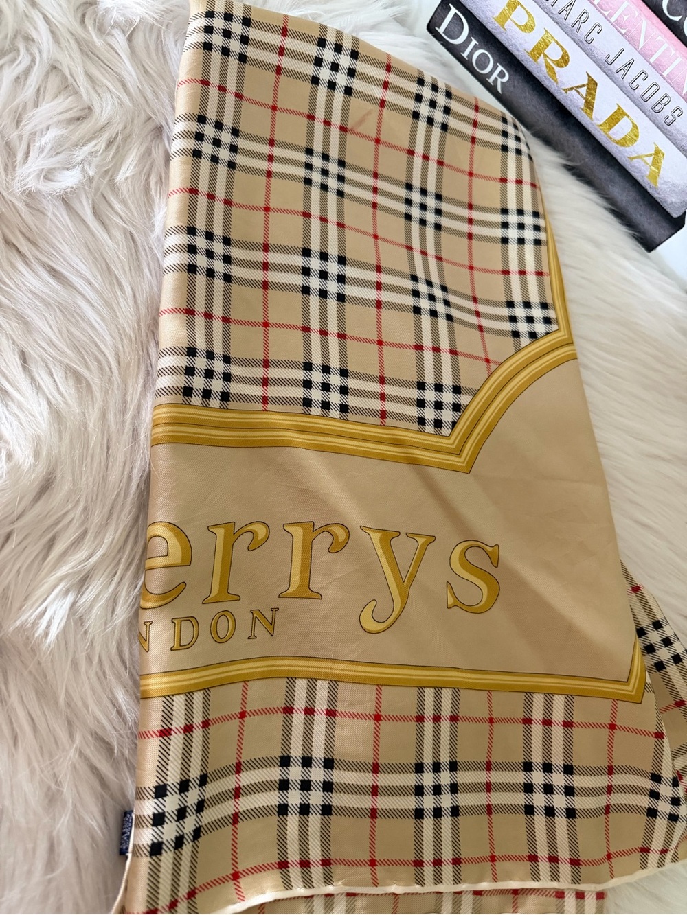 Burberrys Beige Nova Check Silk Scarf - Picture 10 of 14